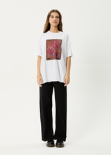 AFENDS Womens Dark Heaven - Oversized Tee - White - Afends womens dark heaven   oversized tee   white