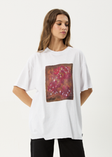 AFENDS Womens Dark Heaven - Oversized Tee - White - Afends womens dark heaven   oversized tee   white