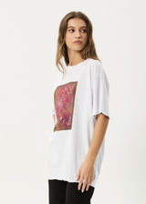 AFENDS Womens Dark Heaven - Oversized Tee - White - Afends womens dark heaven   oversized tee   white