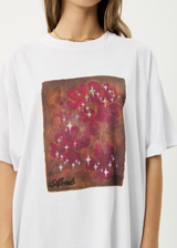 AFENDS Womens Dark Heaven - Oversized Tee - White - Afends womens dark heaven   oversized tee   white