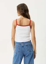 AFENDS Womens Cygnet - Rib Singlet - White - Afends womens cygnet   rib singlet   white