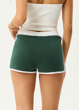 AFENDS Womens Explore - Knit Short - Hunter Green - Afends womens explore   knit short   hunter green