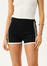AFENDS Womens Blaze - Knit Short - Black - Afends womens blaze   knit short   black