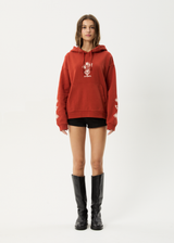 AFENDS Womens Maisie - Hoodie - Red Rum - Afends womens maisie   hoodie   red rum