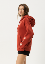 AFENDS Womens Maisie - Hoodie - Red Rum - Afends womens maisie   hoodie   red rum