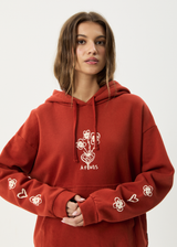 AFENDS Womens Maisie - Hoodie - Red Rum - Afends womens maisie   hoodie   red rum