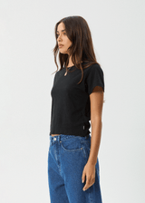 AFENDS Womens Carmen - Baby Tee - Black - Afends womens carmen   baby tee   black