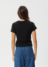 AFENDS Womens Carmen - Baby Tee - Black - Afends womens carmen   baby tee   black