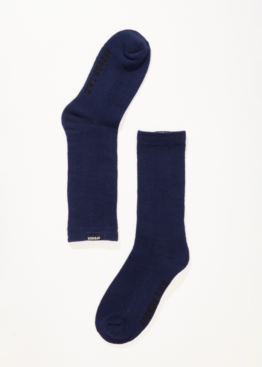 AFENDS Mens Everyday - Socks One Pack - Navy