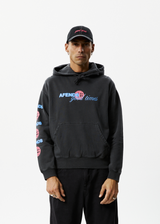 AFENDS Mens Good Times - Logo Hoodie - Stone Black - Afends mens good times   logo hoodie   stone black 