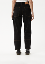 AFENDS Womens Estrella - Denim Wide Leg Jean - Black - Afends womens estrella   denim wide leg jean   black