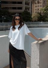 AFENDS Womens Slay - Oversized Tee - White - Afends womens slay   oversized tee   white