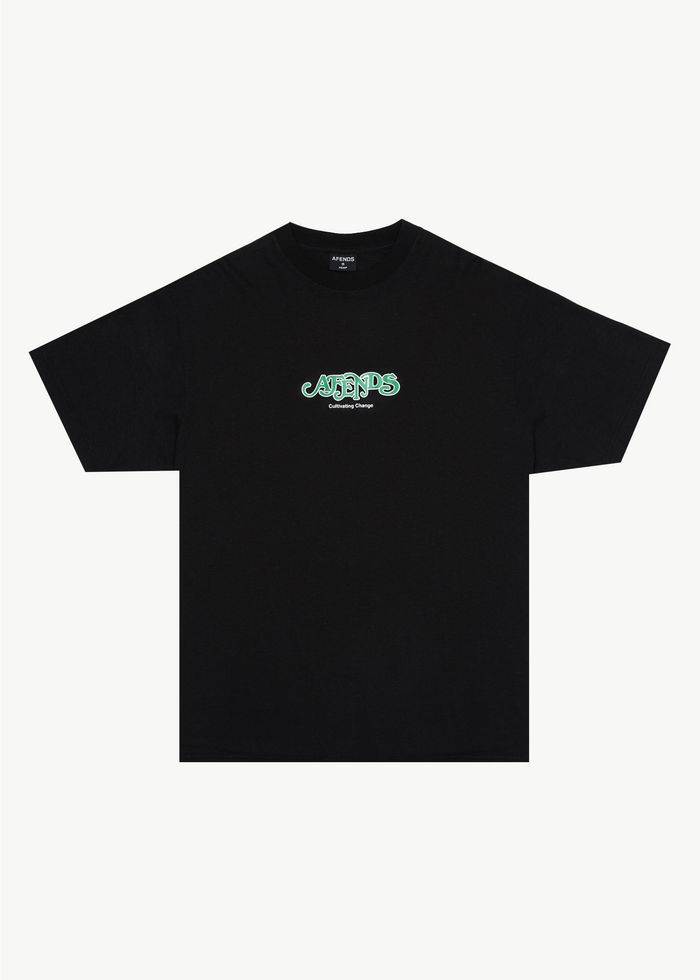 AFENDS Mens Break Through - Boxy Tee - Black
