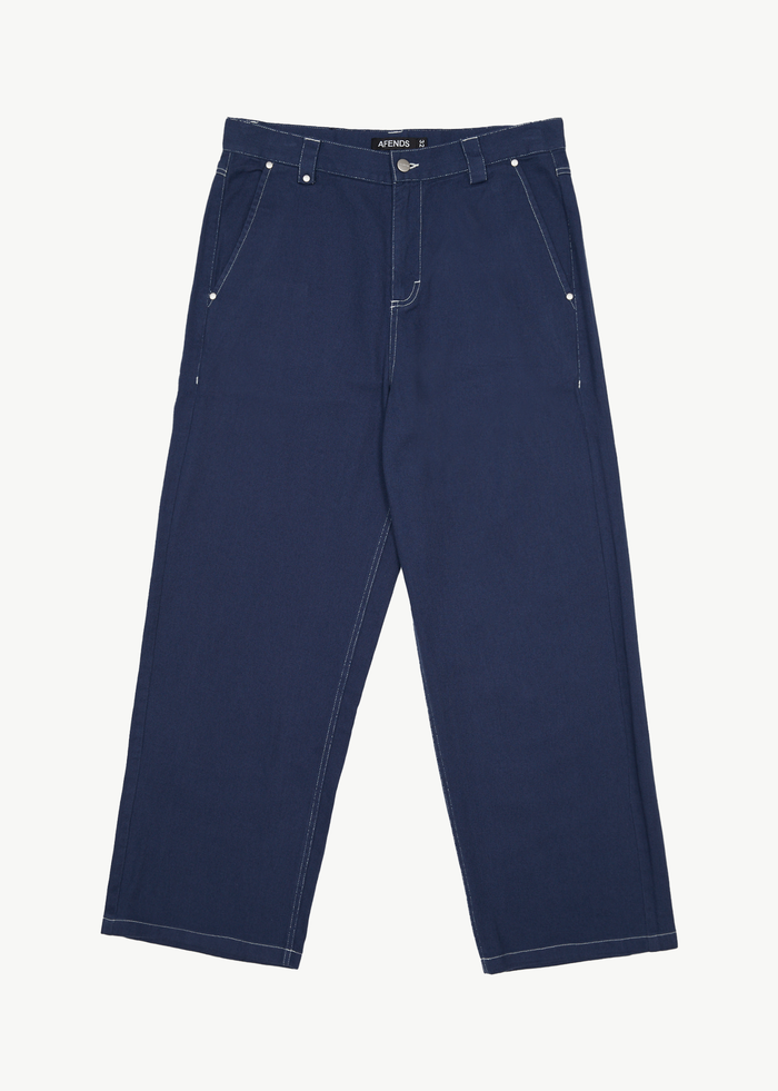 AFENDS Mens Pablo - Baggy Pant - Navy