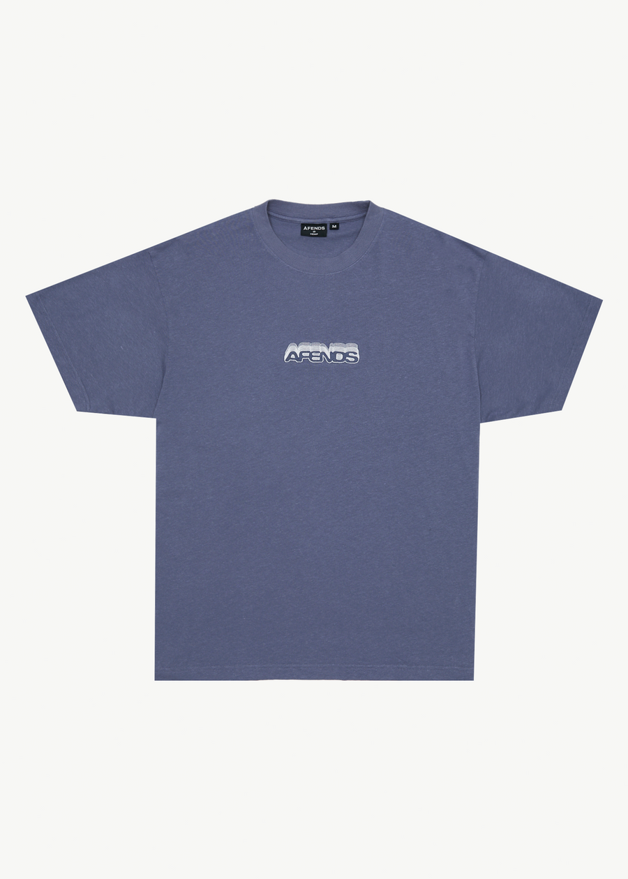 AFENDS Mens Repeat Me - Boxy Tee - Marlin