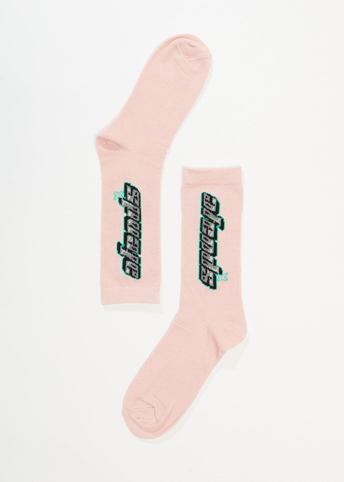 AFENDS Unisex Liquid Haze - Crew Socks - Lotus - Streetwear - Sustainable Fashion