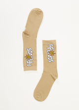 Afends Unisex Sunshine - Crew Socks - Cement - Afends unisex sunshine   crew socks   cement   streetwear   sustainable fashion