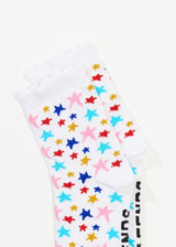 Afends Unisex Josie - Recycled Crew Socks - White - Afends unisex josie   recycled crew socks   white   streetwear   sustainable fashion