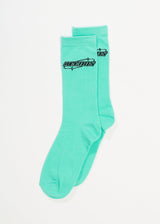 AFENDS Unisex Eternal - Recycled Crew Socks - Jade - Afends unisex eternal   recycled crew socks   jade   streetwear   sustainable fashion