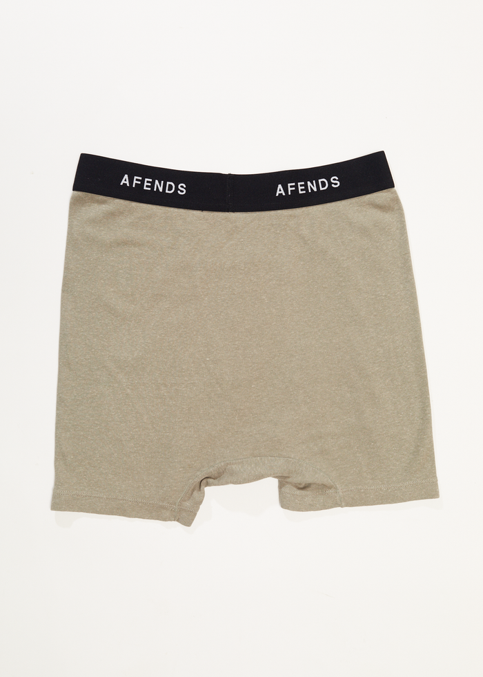 Afends Mens Absolute - Hemp Boxer Briefs - Olive - Streetwear - Sustainable Fashion