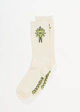 Afends Unisex Programmed - Hemp Crew Socks - Off White - Afends unisex programmed   hemp crew socks   off white   streetwear   sustainable fashion