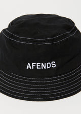 Afends Unisex Diggers - Recycled Bucket Hat - Black - Afends unisex diggers   recycled bucket hat   black   streetwear   sustainable fashion