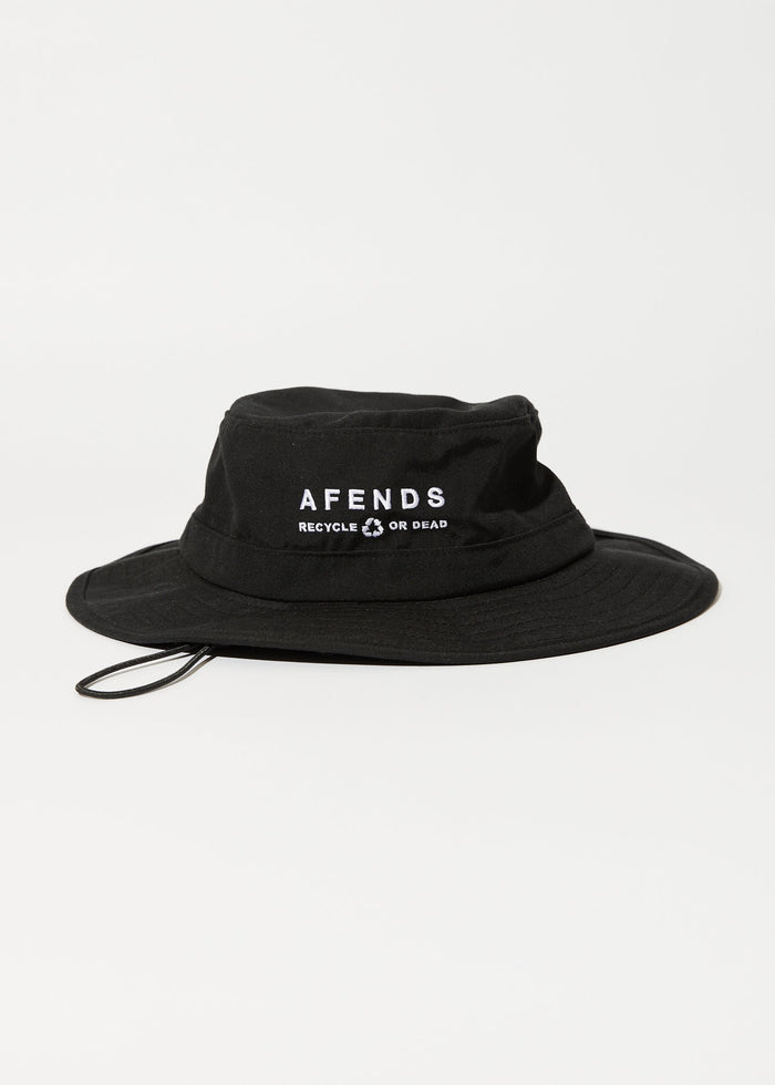 Afends Unisex Calico - Recycled Bucket Hat - Black - Streetwear - Sustainable Fashion
