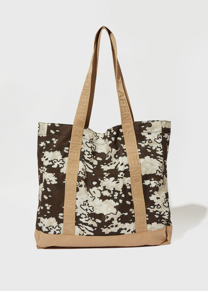 Afends Unisex Jungle - Hemp Oversized Tote Bag - Multi - Streetwear - Sustainable Fashion