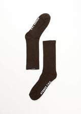 Afends Unisex Everyday - Hemp Ribbed Crew Socks - Earth - Afends unisex everyday   hemp ribbed crew socks   earth   streetwear   sustainable fashion