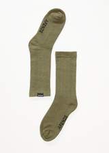Afends Mens Everyday - Hemp Socks One Pack - Military - Afends mens everyday   hemp socks one pack   military   streetwear   sustainable fashion