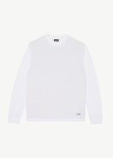 AFENDS Mens Essential - Hemp Long Sleeve T-Shirt - White - Afends mens essential   hemp long sleeve t shirt   white   streetwear   sustainable fashion
