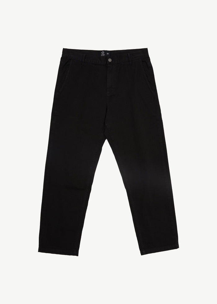 Afends Mens Ninety Twos - Recycled Chino Pant - Black - Streetwear - Sustainable Fashion