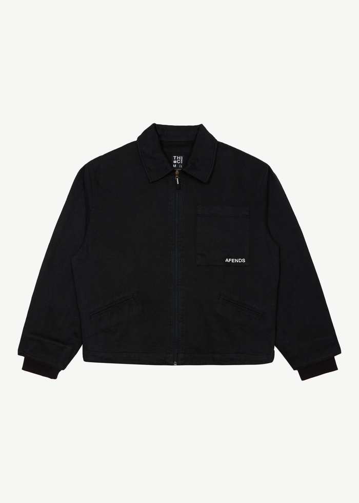 Afends Unisex Oracle - Workwear Jacket - Black - Streetwear - Sustainable Fashion
