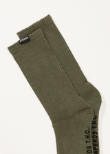 Afends Unisex Everyday - Hemp Crew Socks - Cypress - Afends unisex everyday   hemp crew socks   cypress   streetwear   sustainable fashion