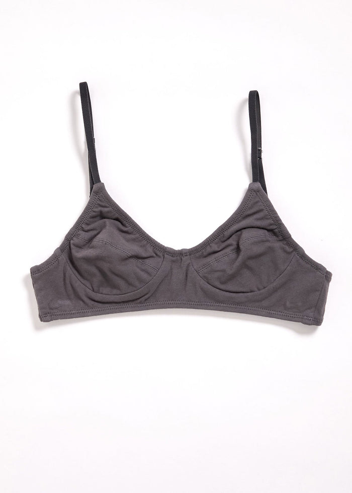 Afends Womens Lolly - Hemp Bralette - Charcoal - Streetwear - Sustainable Fashion