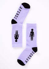 Afends Unisex Crop Circles - Hemp Crew Socks - Violet Wash - Afends unisex crop circles   hemp crew socks   violet wash   streetwear   sustainable fashion