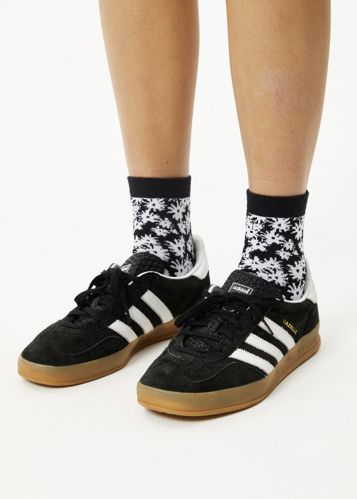 Afends Unisex Benny - Hemp Crew Socks - Black - Streetwear - Sustainable Fashion