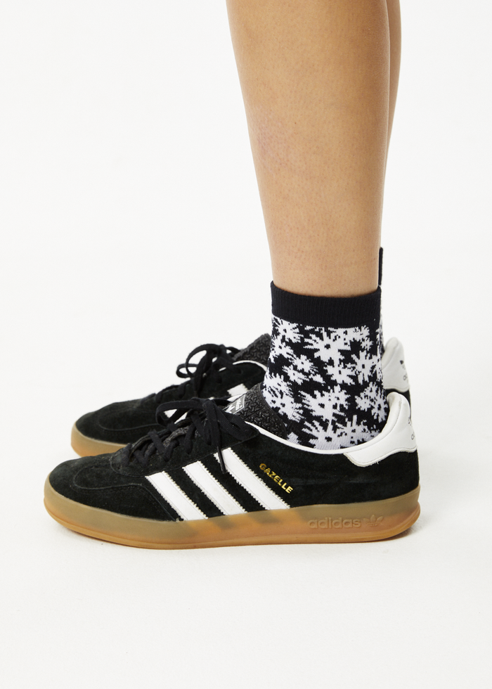 Afends Unisex Benny - Hemp Crew Socks - Black - Streetwear - Sustainable Fashion