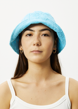 Afends Unisex Moon - Hemp Terry Bucket Hat - Blue Daisy - Afends unisex moon   hemp terry bucket hat   blue daisy   streetwear   sustainable fashion