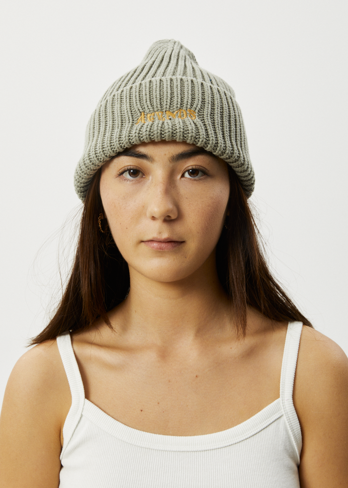 Afends Unisex Day Dream - Ribbed Beanie - Olive - Streetwear - Sustainable Fashion