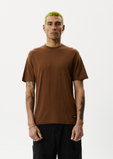 Afends Mens Classic - Hemp Retro T-Shirt - Toffee - Afends mens classic   hemp retro t shirt   toffee   streetwear   sustainable fashion