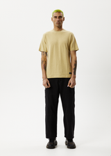 AFENDS Mens Classic - Retro Fit Tee - Camel - Afends mens classic   retro fit tee   camel   streetwear   sustainable fashion