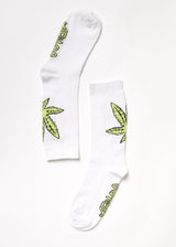 Afends Unisex Coasting - Hemp Crew Socks - White - Afends unisex coasting   hemp crew socks   white   streetwear   sustainable fashion