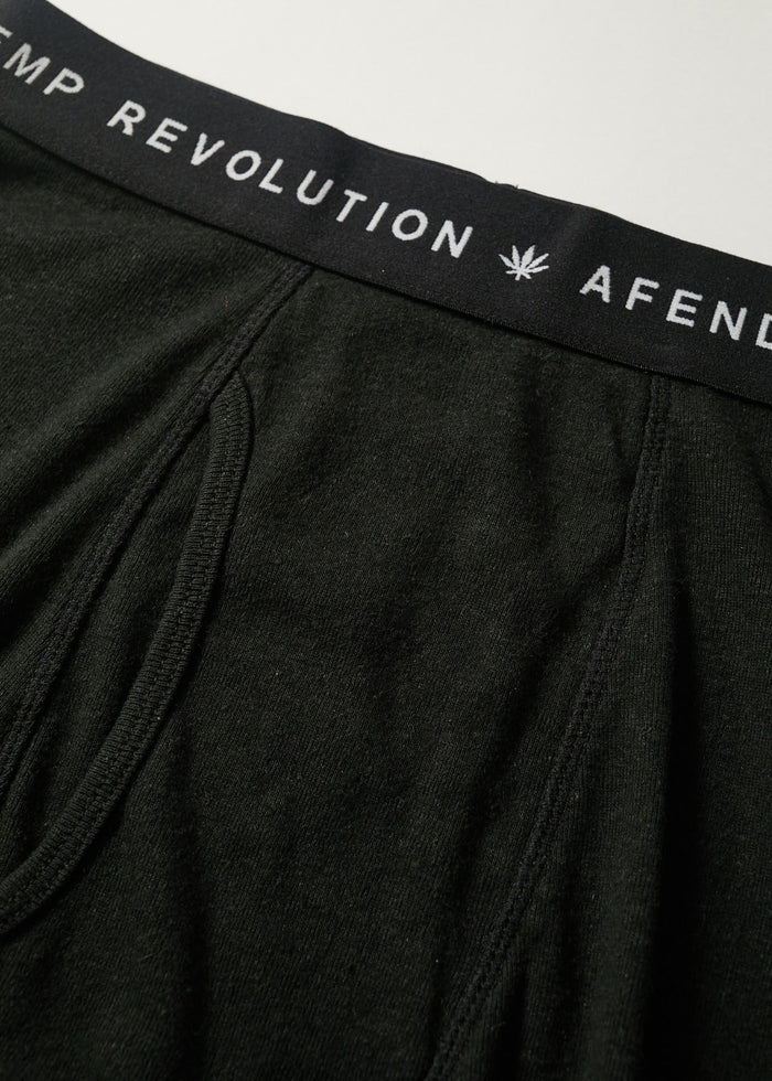 Afends Mens THC - Hemp Boxer Briefs - Black - Streetwear - Sustainable Fashion