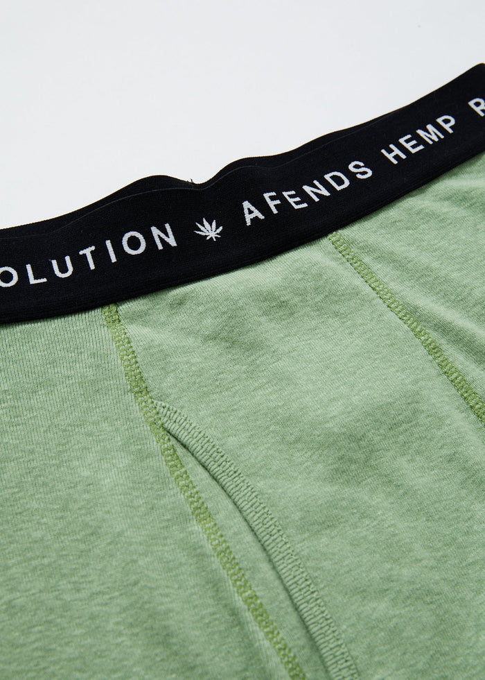 Afends Mens THC - Hemp Boxer Briefs - Moss - Streetwear - Sustainable Fashion