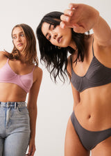 Afends Womens Lolly - Hemp Bralette - Charcoal - Afends womens lolly   hemp bralette   charcoal   streetwear   sustainable fashion