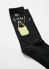 Afends Unisex Rip In - Recycled Crew Socks - Charcoal - Afends unisex rip in   recycled crew socks   charcoal   streetwear   sustainable fashion
