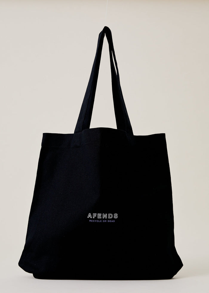 Afends Unisex Misprint - Recycled Tote Bag - Black - Streetwear - Sustainable Fashion