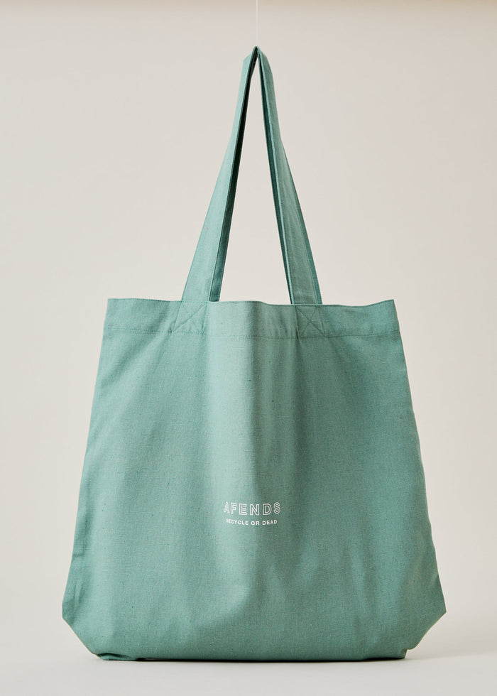 Afends Unisex Misprint - Recycled Tote Bag - Sage - Streetwear - Sustainable Fashion