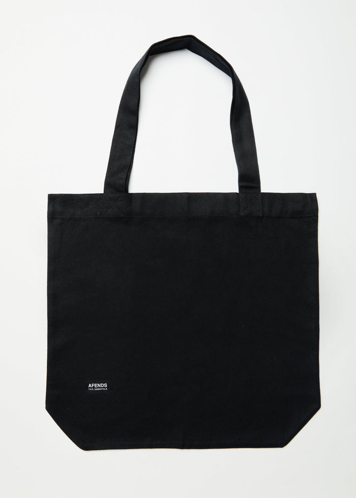 Afends Unisex Crucial - Hemp Tote Bag - Black - Streetwear - Sustainable Fashion
